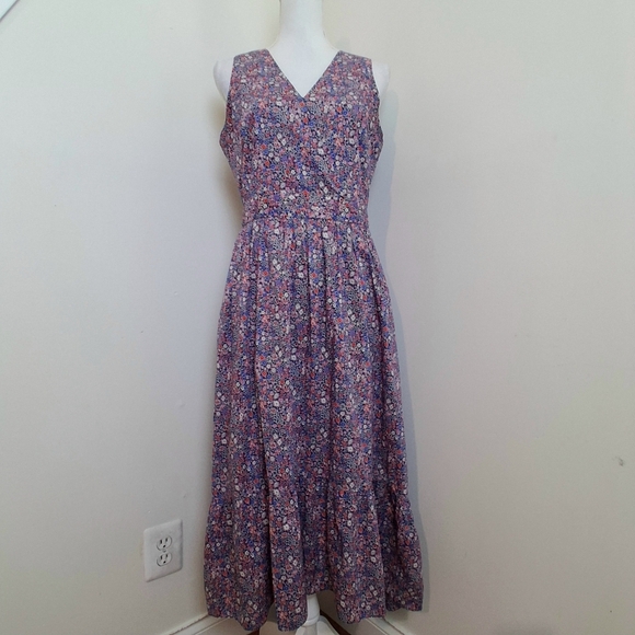 J.Crew Liberty Fabric Kayoko Floral Sleeveless Maxi Dress Size 6 - Picture 2 of 9